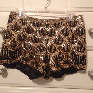 Sequined shorts