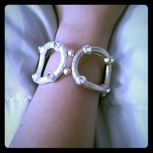 Two tone gold and silver bracelet