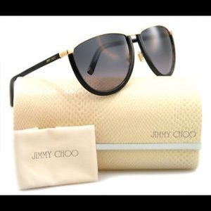 Jimmy choo Gold and black oversized rectangle