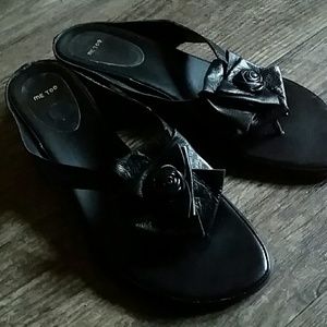 Black Me Too leather sandals