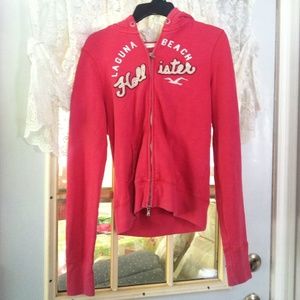 pink/red Hollister hoodie