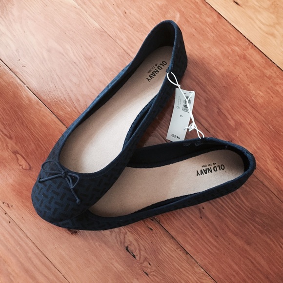 Navy and black flats sz10 NWT old navy