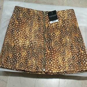 Topshop printed skirt