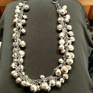 Silver bead statement piece