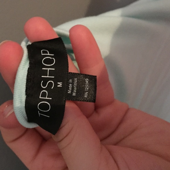 Topshop V-neck halter mint dress - Picture 3 of 3