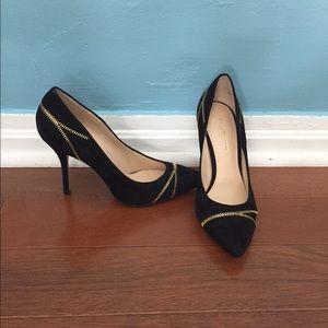 Zipper Suede Heels (NWT)