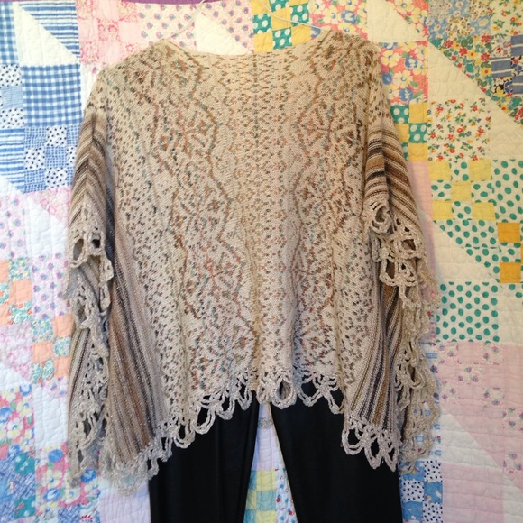 Free people knit poncho