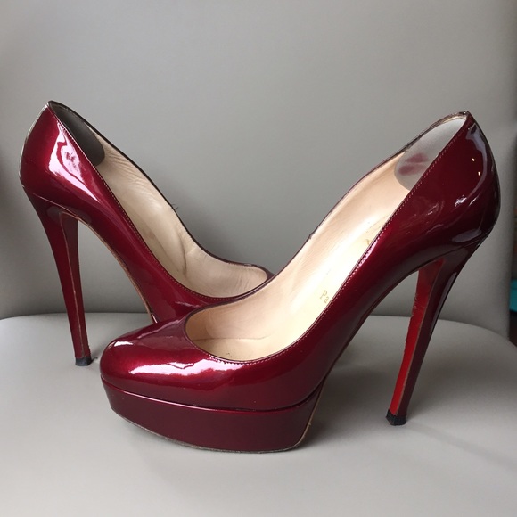 Christian Louboutin Bianca Burgundy Patent Leather - Picture 3 of 4
