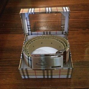 Burberry inspired belt