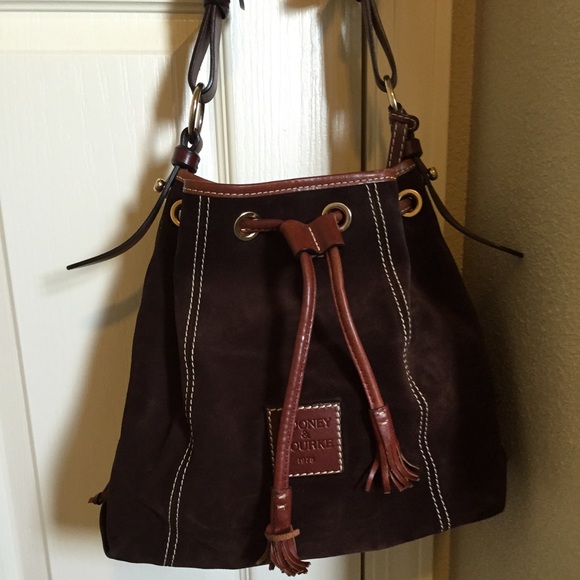 Dooney and bourke suede bucket bag Clearance