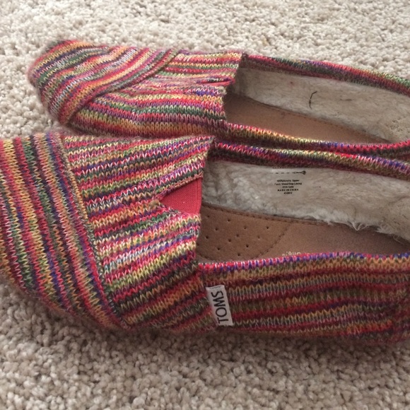 Colorful striped Toms with wool inside - Picture 2 of 3