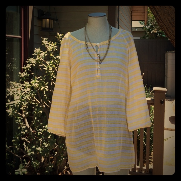 GORGEOUS J.CREW BLOUSE/BEACH COVER - Picture 1 of 3