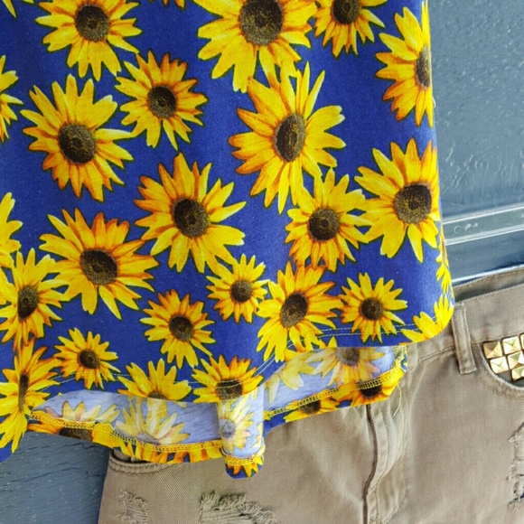 Summer Sunflowers Racerback - Picture 2 of 4