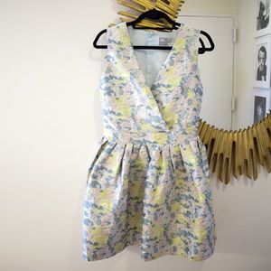 ASOS Petit Prom Mini Dress in Floral Jaquard