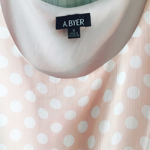 A. Byer Light Pink and White Dress. Size Small - Picture 2 of 3