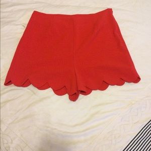 Red shorts