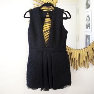 ASOS plunge front tailored playsuit