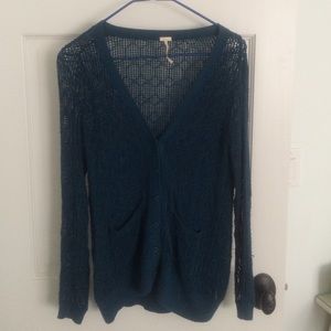 Free People Crochet Cardigan