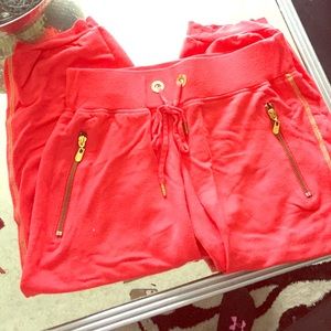 Coral Bebe Sweatpant Capri