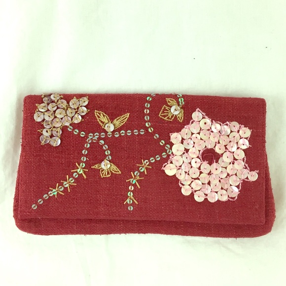 Chan Luu Beaded Clutch with Snap Closure