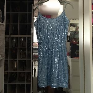 Sequin blouson dress
