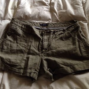 ❌SOLD❌Army green linen shorts