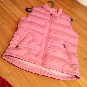 Pink puff vest