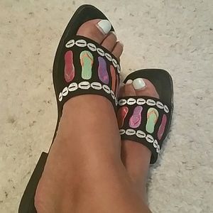 Bijou slip on sandels