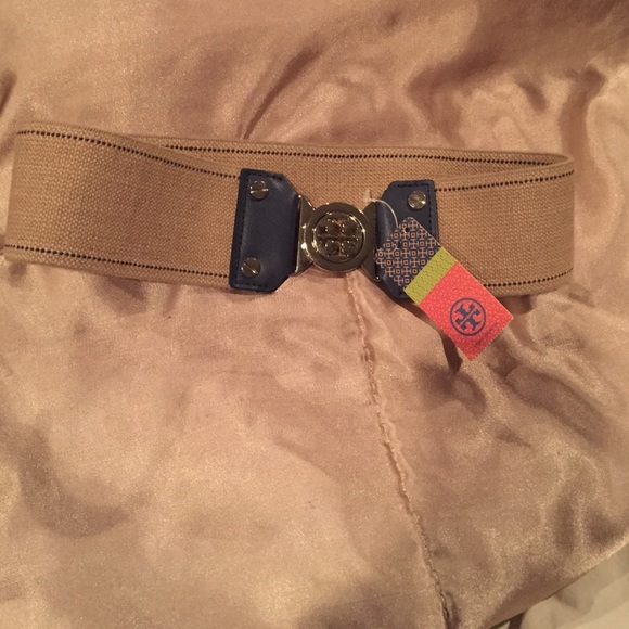 Authentic French navy Tory Burch waist belt