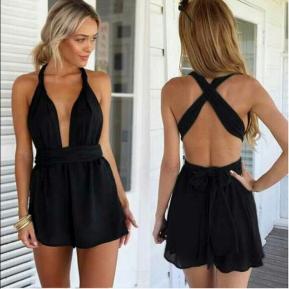 Black multi way romper playsuit