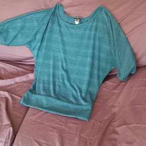 *SOLD*Wet seal teal off the shoulder top*SOLD*
