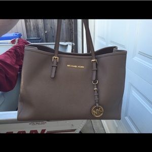 Grey micheal kors handbag