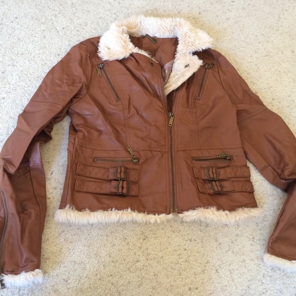 faux leather and fur jacket