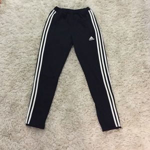 Adidas Black with White Stripes Workout Pants
