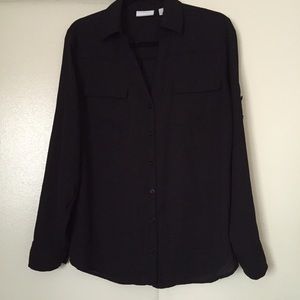 New York & Company Black Button Down