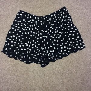 Polka dotted flowy shorts