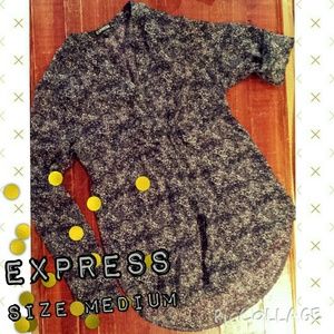 EXPRESS Sheer Button Up Top