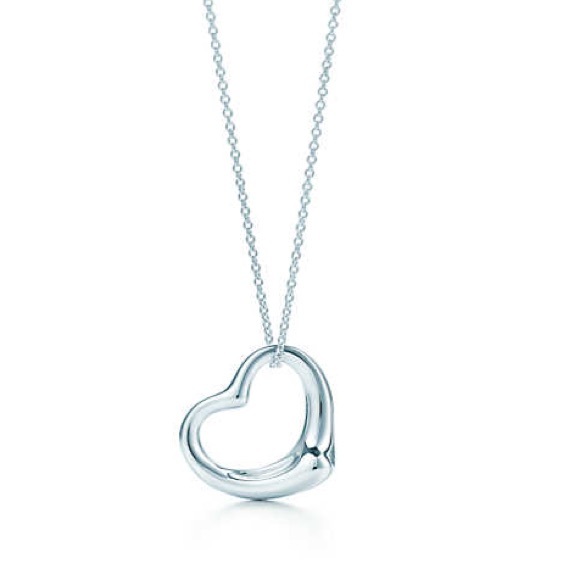 Tiffany Sterling Silver Open Heart Pendant