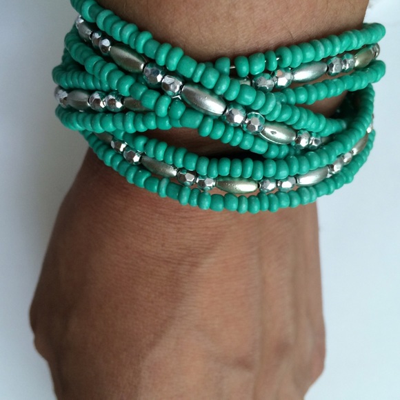 Mint sea foam green ocean bohemian bracelet beach - Picture 3 of 4