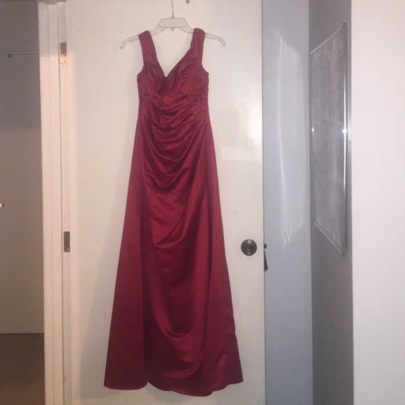 Red Wtoo bridesmaid dress
