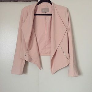 Banana Republic Light Pink Moto Jacket/Blazer