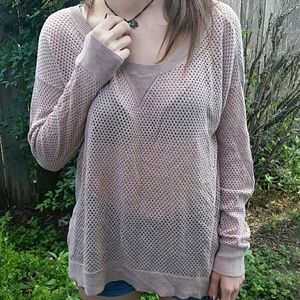 Soft Cotton Mesh Sweater