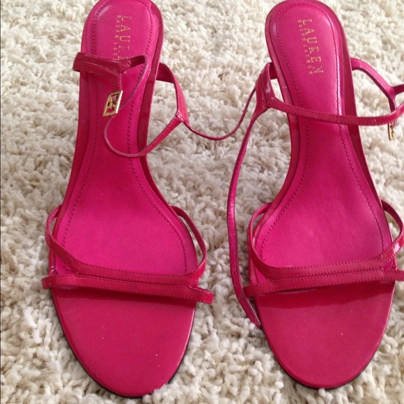 Patent leather sandals