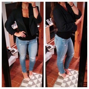TOPSHOP cropped blue jacket
