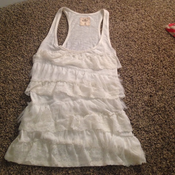 White tiered tank top