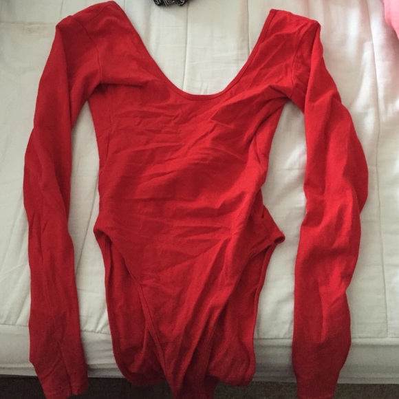 American Apparel Red Bodysuit