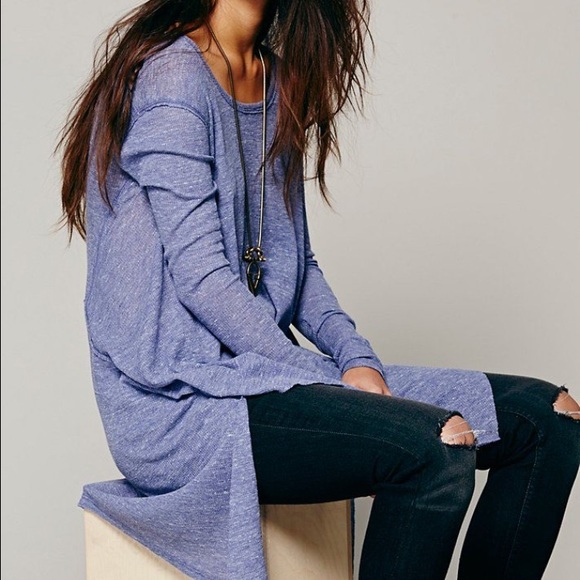 Free People Purple long sleeved top