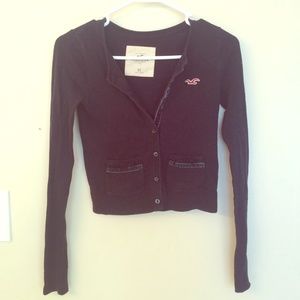 Navy blue hollister cardigan
