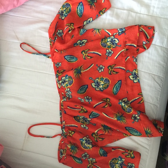 Freebird Island Girl Orange Top