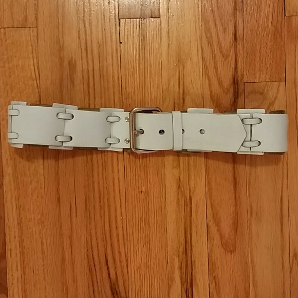 Vintage baby blue leather belt